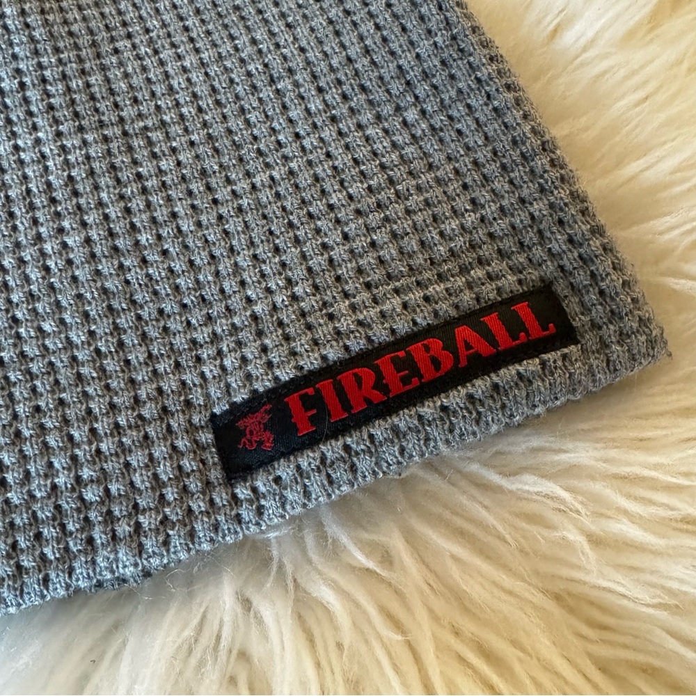 FIREBALL Gray Knit Beanie